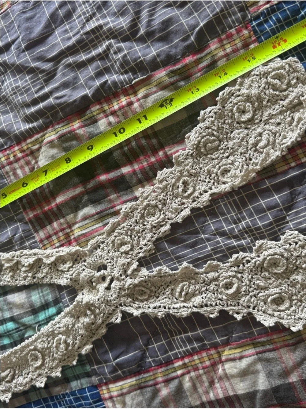 Magnolia Pearl Bruges Double Necktie  Crochet Jabot #004